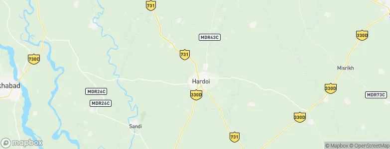 Hardoī, India Map