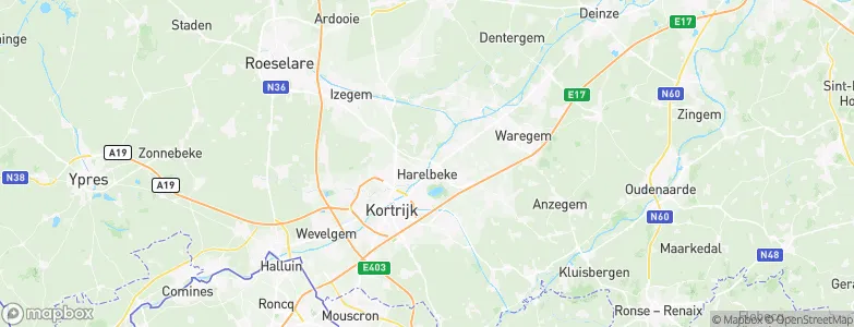Harelbeke, Belgium Map