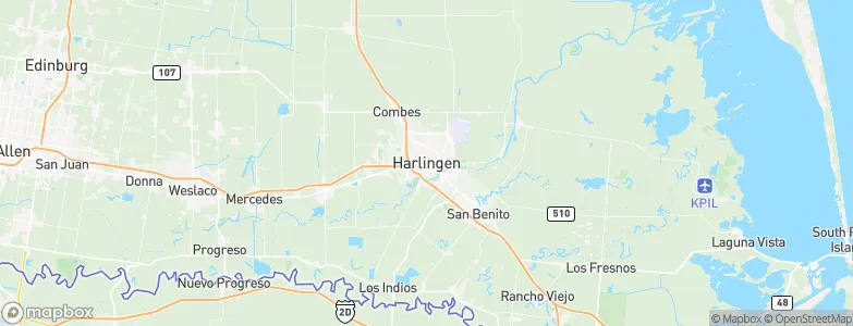 Harlingen, United States Map