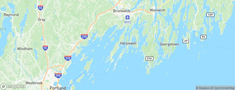 Harpswell Center, United States Map