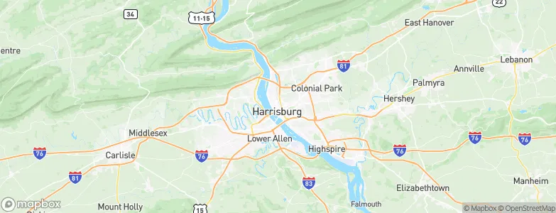 Harrisburg, United States Map