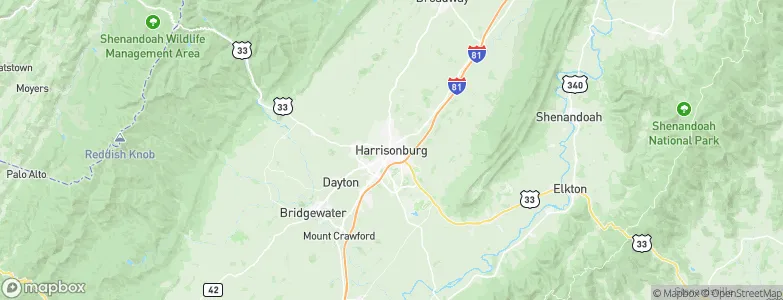 Harrisonburg, United States Map