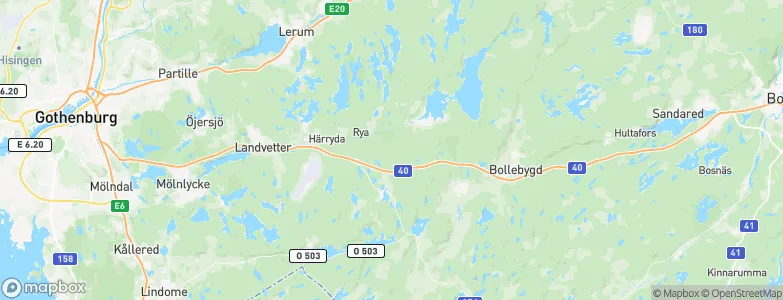 Härryda Kommun, Sweden Map