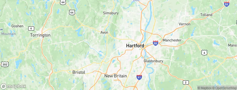 Hartford, United States Map