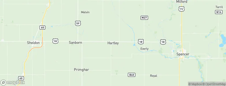 Hartley, United States Map