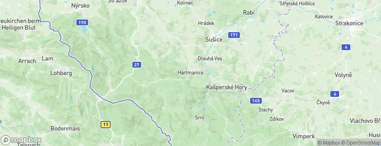 Hartmanice, Czechia Map