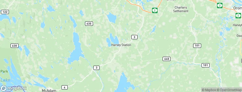 Harvey Station, Canada Map