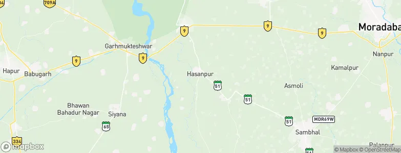 Hasanpur, India Map