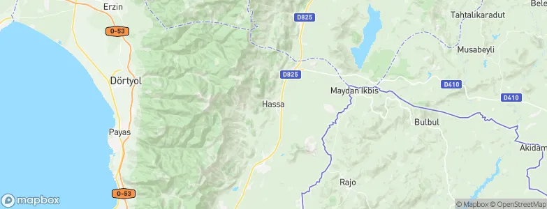Hassa, Turkey Map