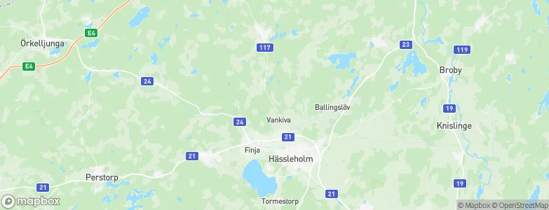 Hässleholms Kommun, Sweden Map