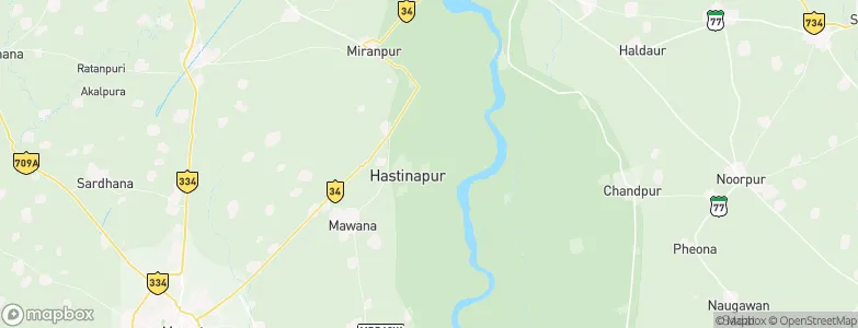 Hastināpur, India Map