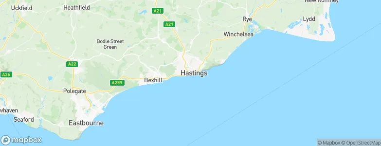Hastings, United Kingdom Map