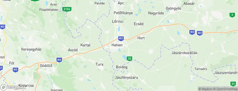 Hatvan, Hungary Map