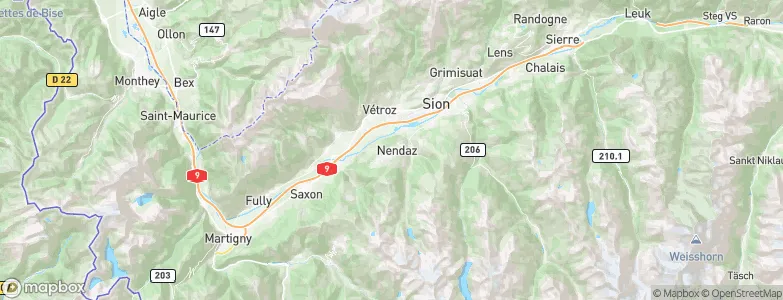 Haute Nendaz, Switzerland Map