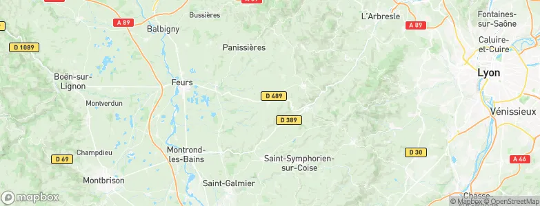 Haute-Rivoire, France Map