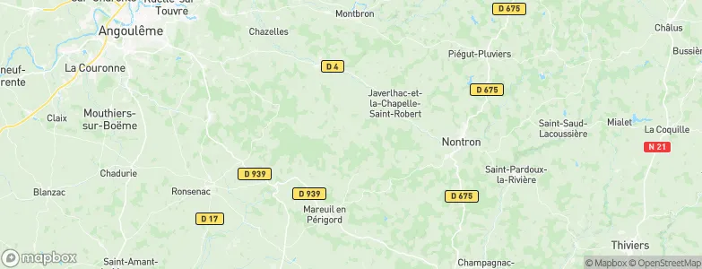 Hautefaye, France Map
