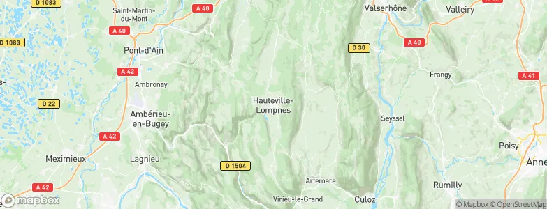 Hauteville-Lompnes, France Map