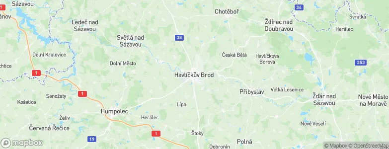 Havlíčkův Brod, Czechia Map