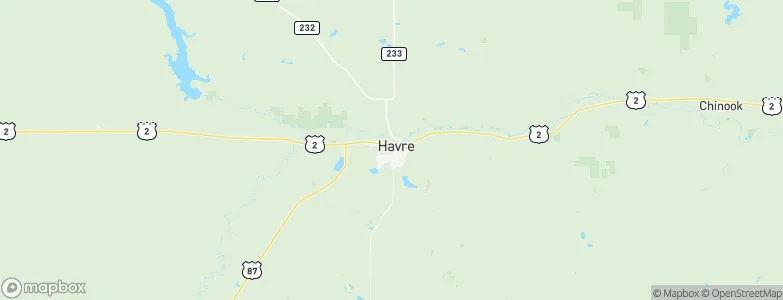 Havre, United States Map