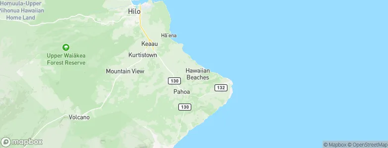 Hawaiian Beaches, United States Map