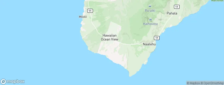 Hawaiian Ocean View, United States Map