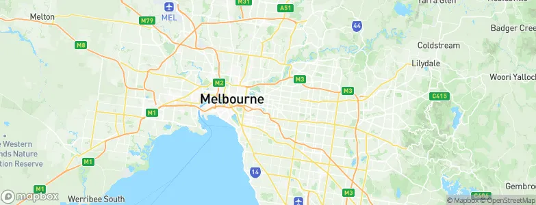 Hawthorn, Australia Map