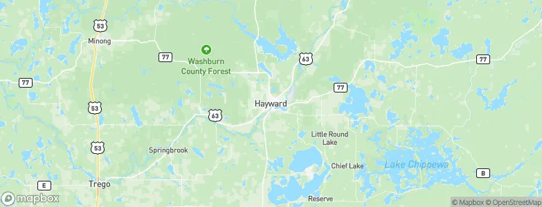 Hayward, United States Map