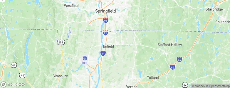 Hazardville, United States Map