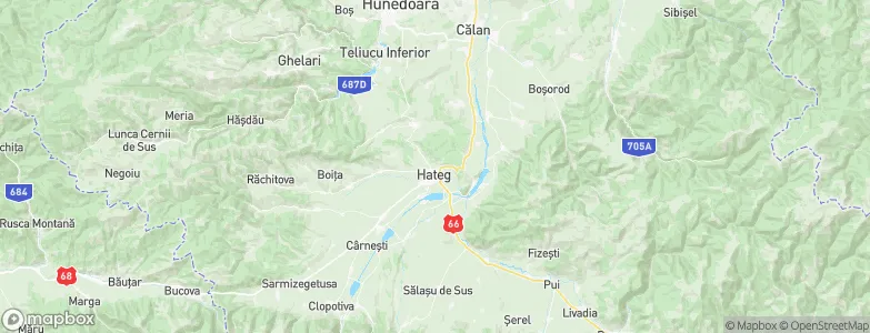 Haţeg, Romania Map