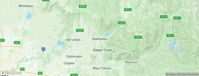Healesville, Australia Map