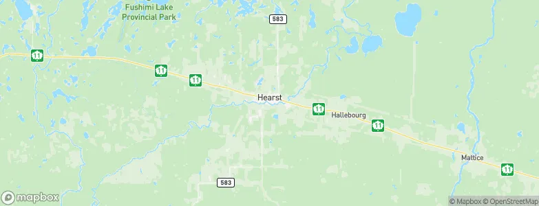 Hearst, Canada Map