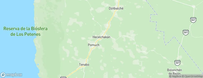 Hecelchakán, Mexico Map