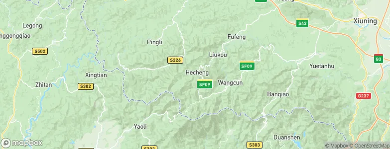 Hecheng, China Map