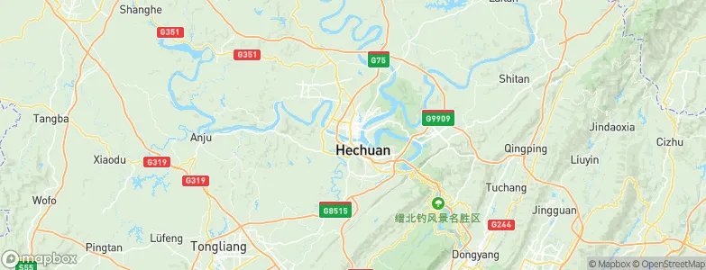 Hechuan, China Map