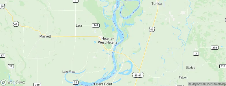 Helena-West Helena, United States Map