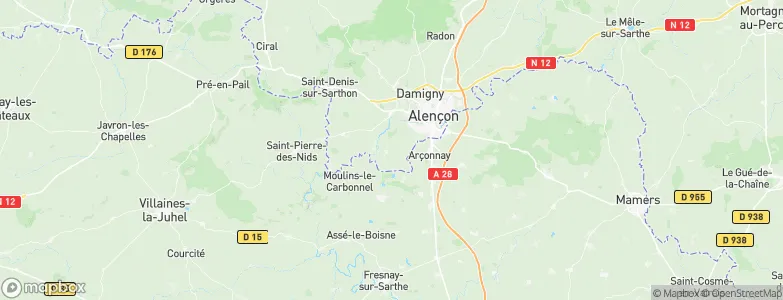 Héloup, France Map
