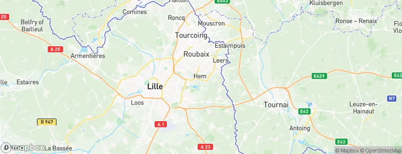 Hem, France Map