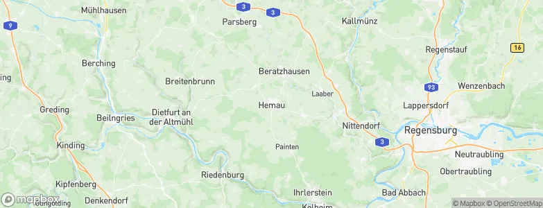 Hemau, Germany Map