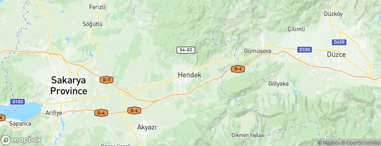 Hendek, Turkey Map