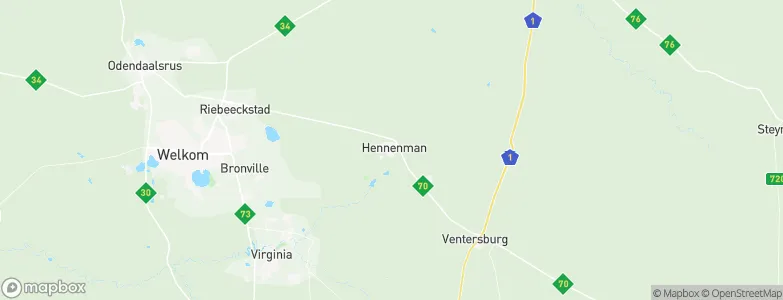Hennenman, South Africa Map