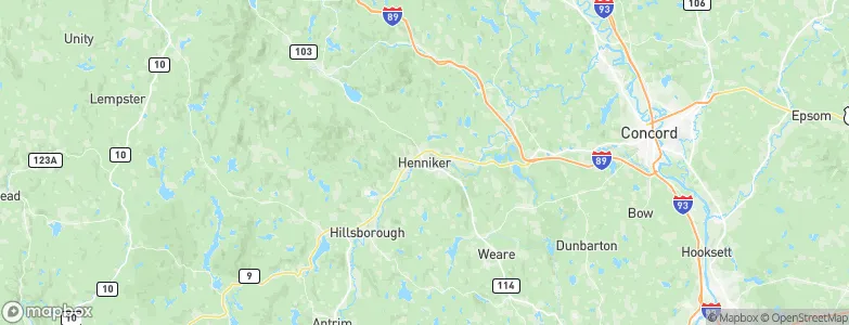 Henniker, United States Map