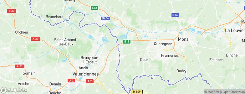 Hensies, Belgium Map