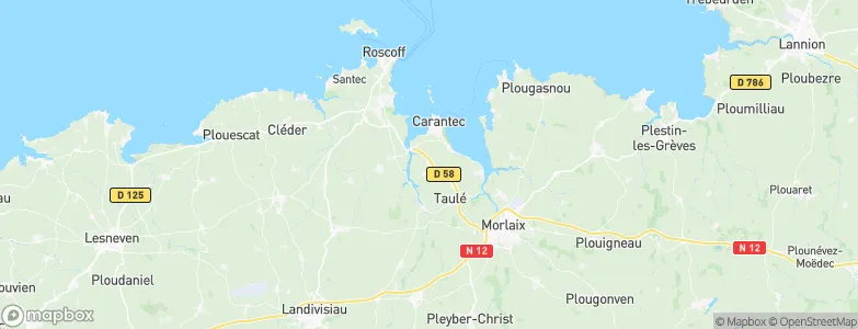 Henvic, France Map
