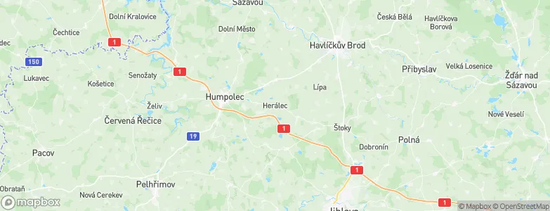 Herálec, Czechia Map
