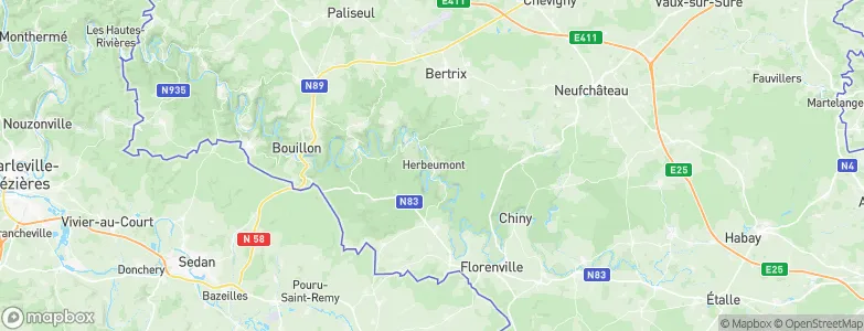 Herbeumont, Belgium Map