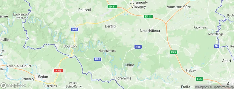 Herbeumont, Belgium Map