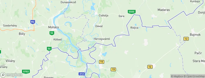 Hercegszántó, Hungary Map