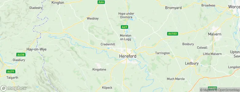 Herefordshire, United Kingdom Map