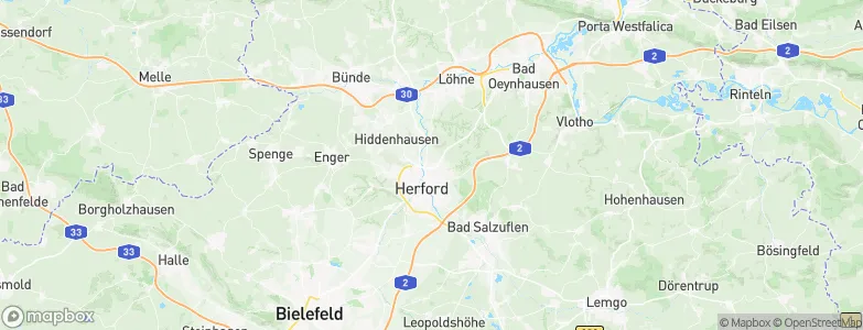 Herford, Germany Map