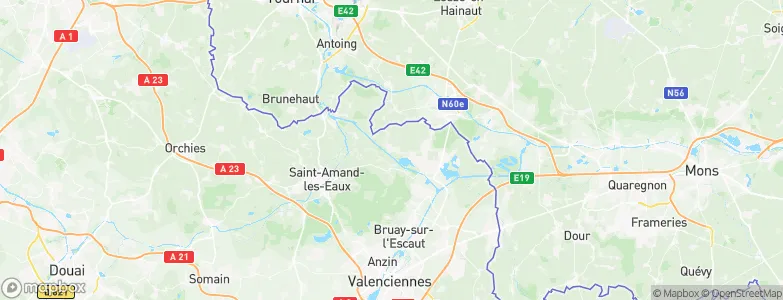 Hergnies, France Map